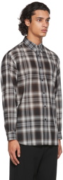 AURALEE Black & Brown Wool Check Shirt