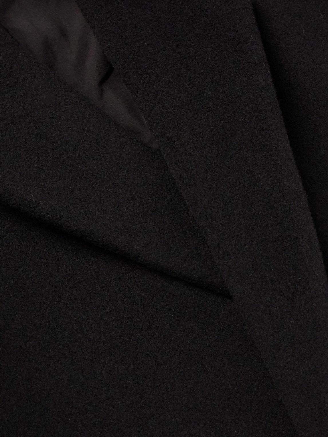 Fear of God - Oversized Double-Breasted Belted Melton Wool Overcoat - Black