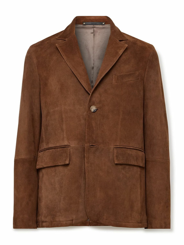 Photo: Paul Smith - Suede Suit Jacket - Brown