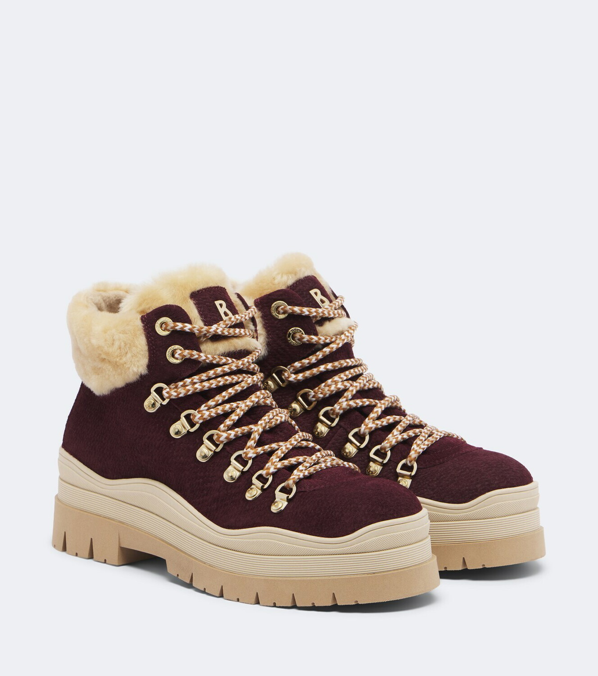 Bogner Arosa shearling-trimmed suede ankle boots