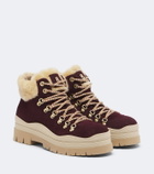 Bogner Arosa shearling-trimmed suede ankle boots