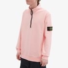 Stone Island Men's Garment Dyed Half Zip Sweat in Pink