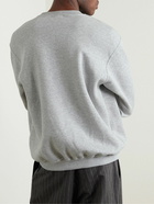 A.P.C. - JW Anderson Rene Logo-Embroidered Cotton-Blend Jersey Sweatshirt - Gray