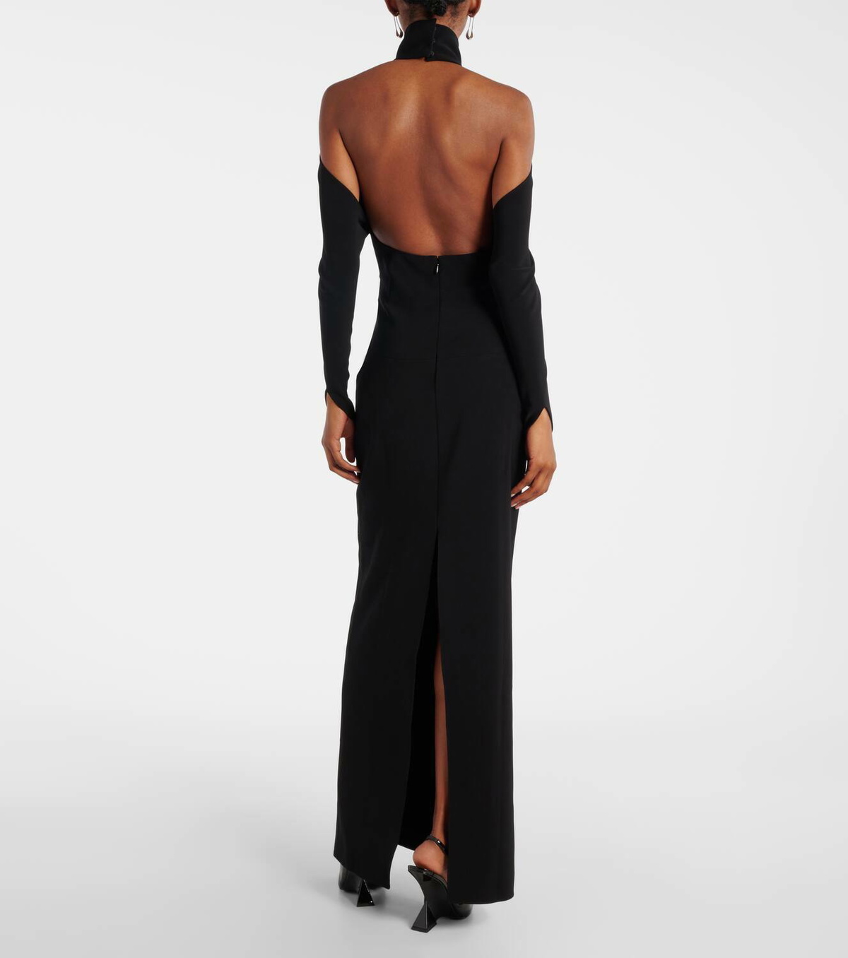 Courrèges Circle open-back high-neck gown