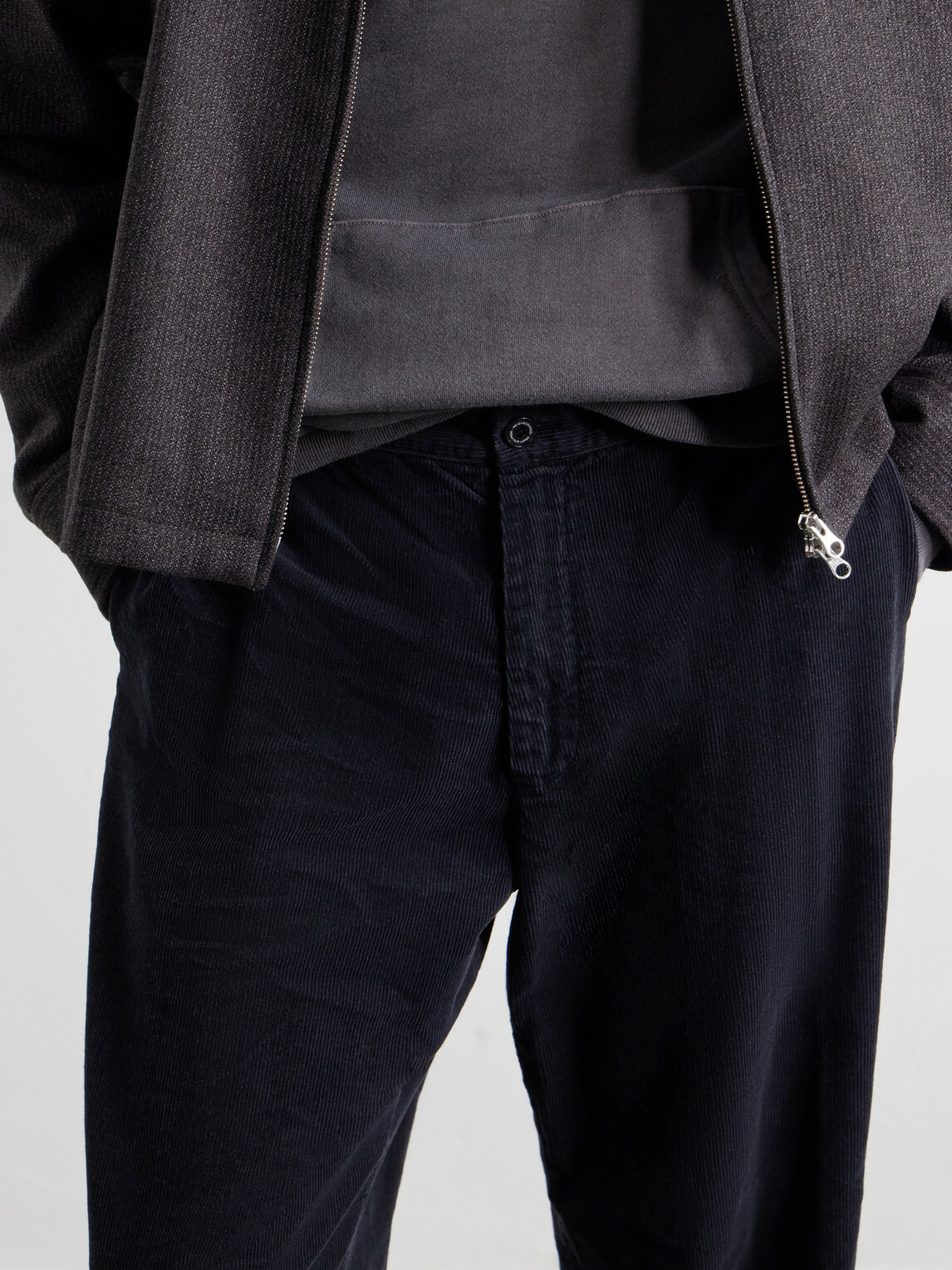 Neighborhood - Straight-Leg Cotton-Blend Corduroy Trousers - Black