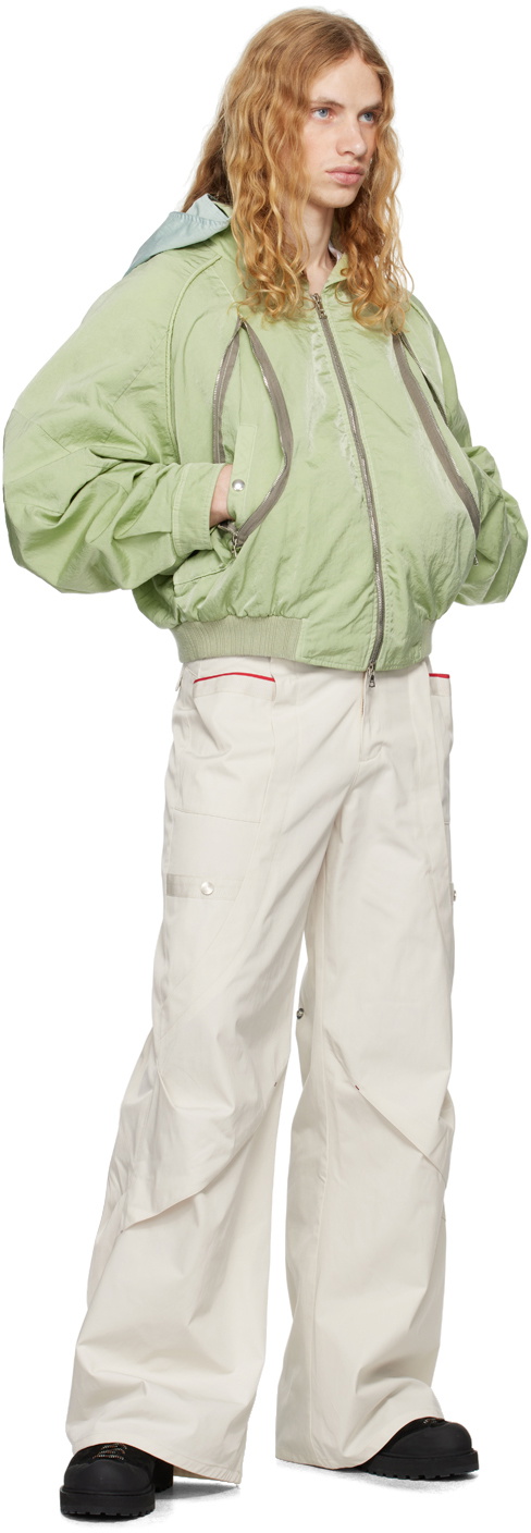 CMMAWEAR Green Anatomical Parachute Bomber Jacket