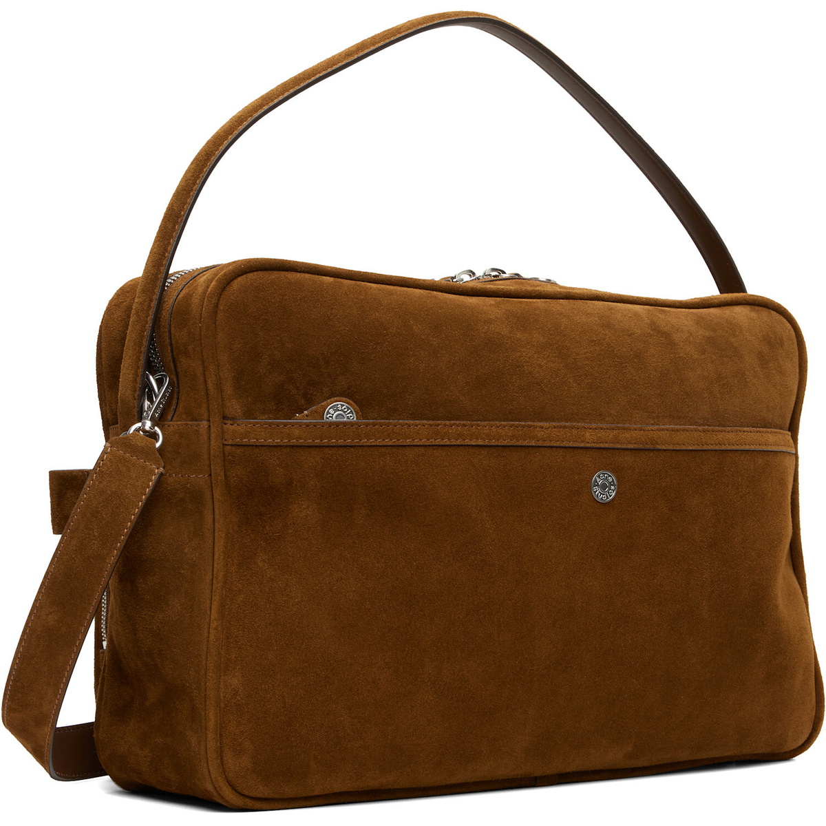 Acne Studios Brown Camero Camera Suede Shoulder Bag