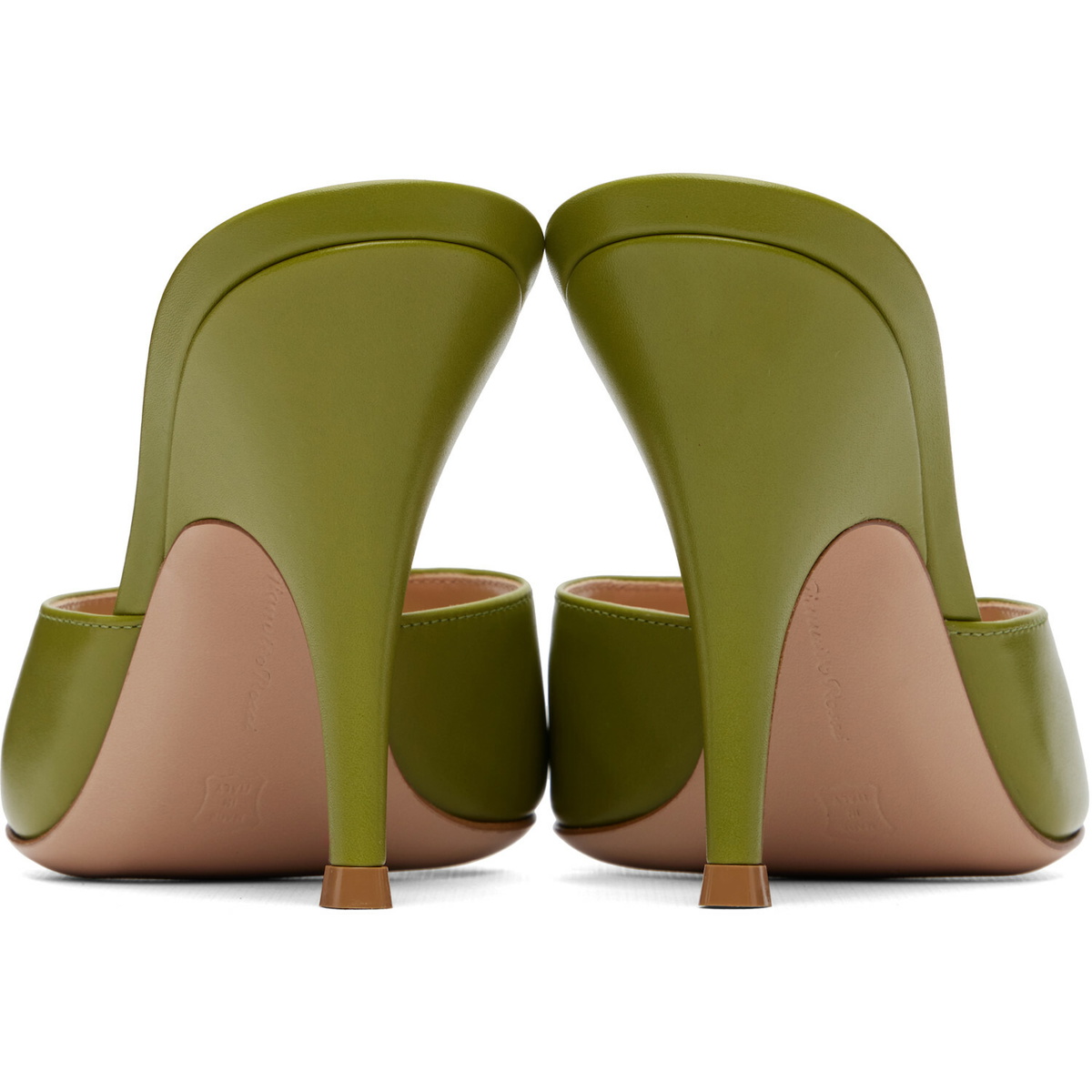 Gianvito Rossi Green Sofia Mule Heeled Sandals
