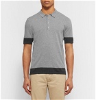 Burberry - Brit Slim-Fit Knitted Cotton Polo Shirt - Gray
