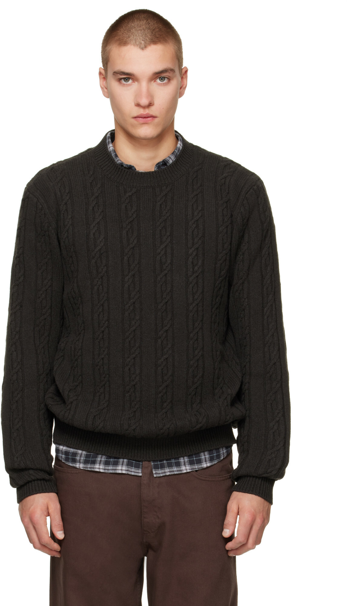 Canada Goose Brown Habel Knit Crew Sweater