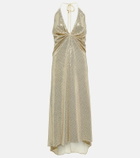 Dodo Bar Or Sequined gathered midi dress