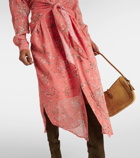 Isabel Marant Anesy printed cotton and silk shirt dress
