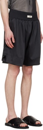 GmbH Black Nusret Satin Boxing Shorts