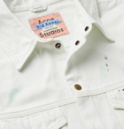 Acne Studios - Paint-Splattered Cotton-Twill Shirt Jacket - White