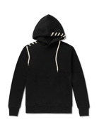 CRAIG GREEN - Lace-Detailed Loopback Cotton-Jersey Hoodie - Black