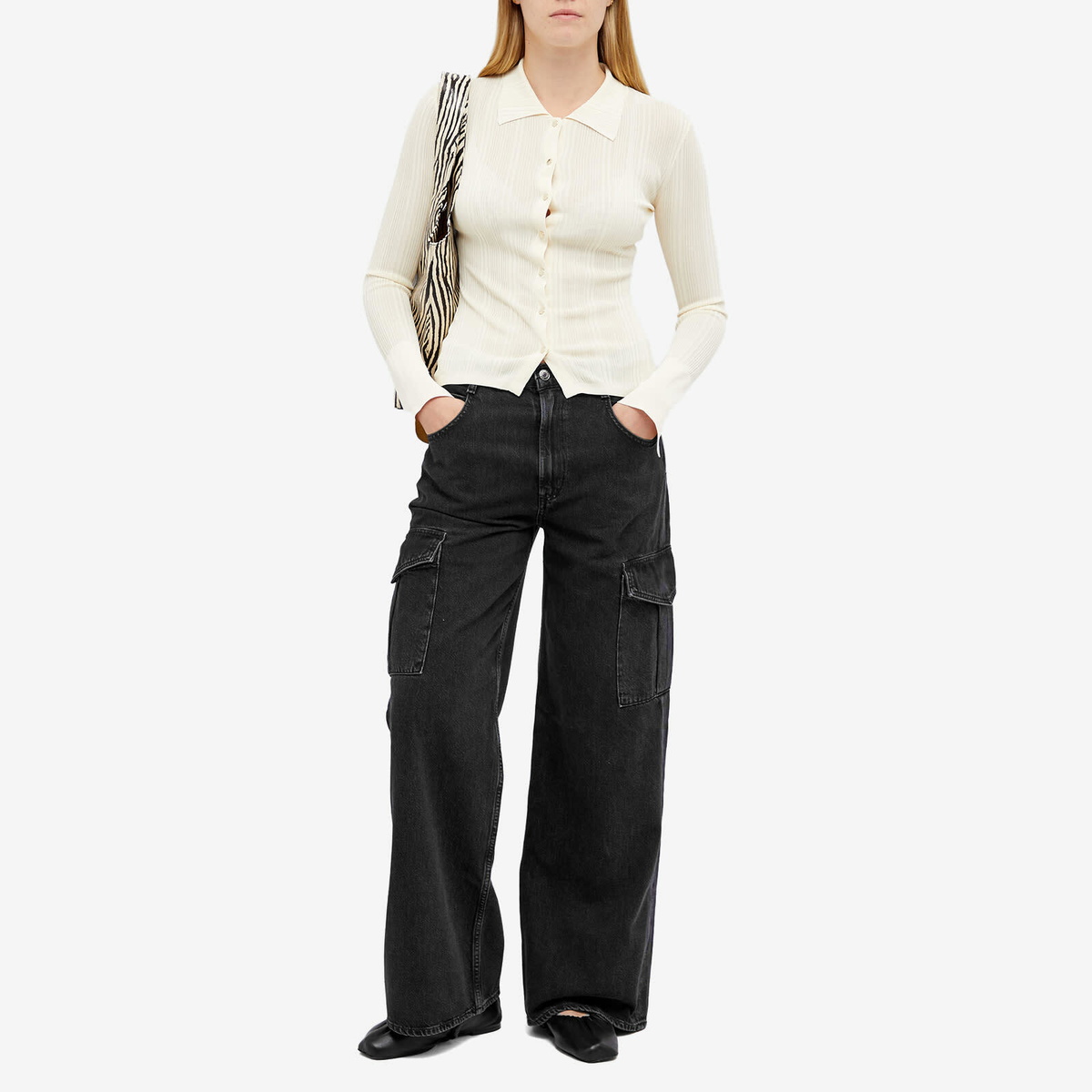 Agolde Women's Minka Cargo Pants in Black AGOLDE