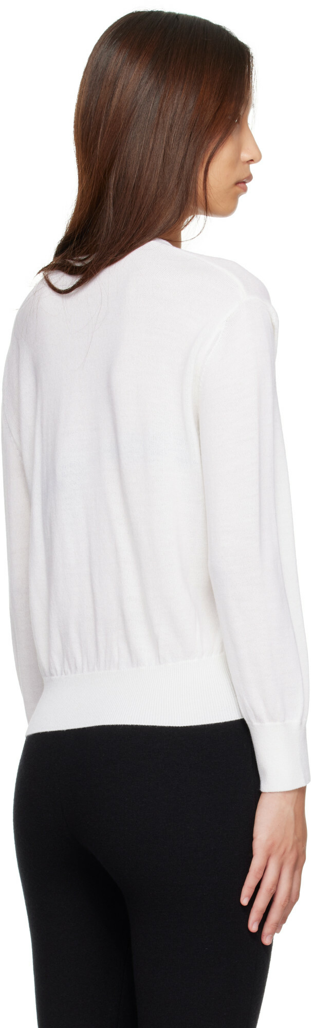 Nothing Written White Sane V-neck Sweater