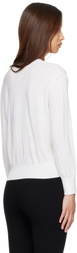 Nothing Written White Sane V-neck Sweater