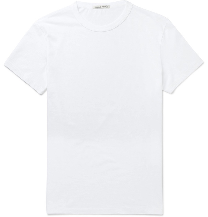 Photo: SALLE PRIVÉE - Lucas Slim-Fit Cotton-Jersey T-Shirt - White
