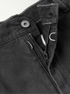 Maison Margiela - Straight-Leg Panelled Frayed Cotton-Canvas Shorts - Black