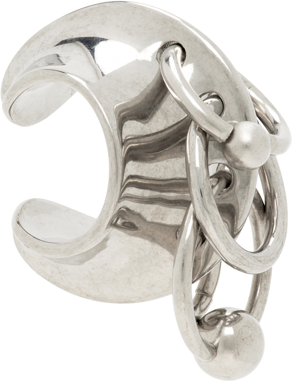 Jean Paul Gaultier Silver 'The Multi-Piercing' Ear Cuff Jean