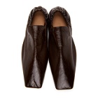 Bottega Veneta Black Leather Square Toe Loafers