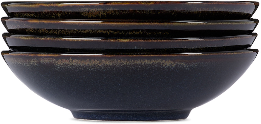 Jars Céramistes Navy Tourron Deep Soup Plate Set, 4 pcs