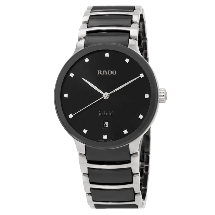 Photo: Rado Centrix Automatic Diamond Black Dial Unisex Watch R30018742