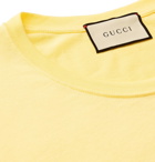 Gucci - Printed Cotton-Jersey T-shirt - Men - Yellow