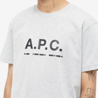 A.P.C. Men's A.P.C Sven Morse Code Logo T-Shirt in Heather Grey