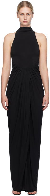 Photo: ALAÏA Black Draped Maxi Dress