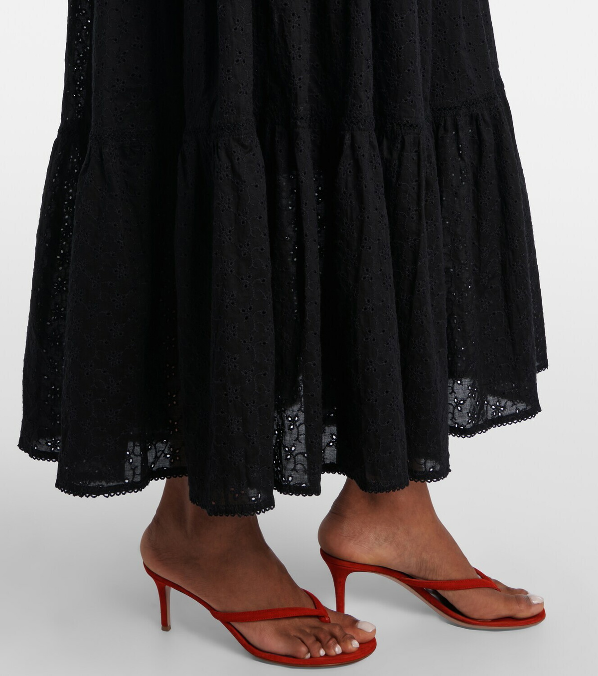 Poupette St Barth Thelma strapless cotton maxi dress