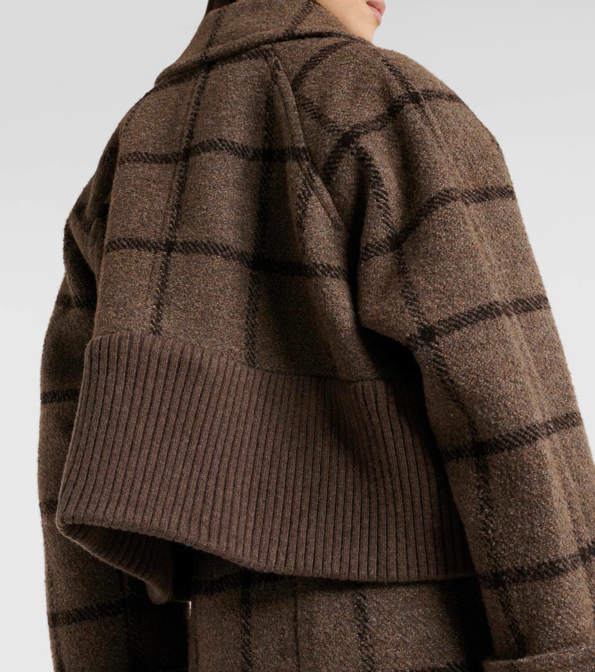 【PATOU】 Wool and cotton-blend jacket ウィメンズ トップス Patou Oversized checked wool-blend jacket Patou
