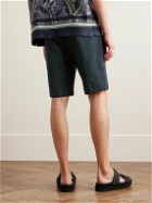 Etro - Straight-Leg Cotton-Blend Jacquard Bermuda Shorts - Blue