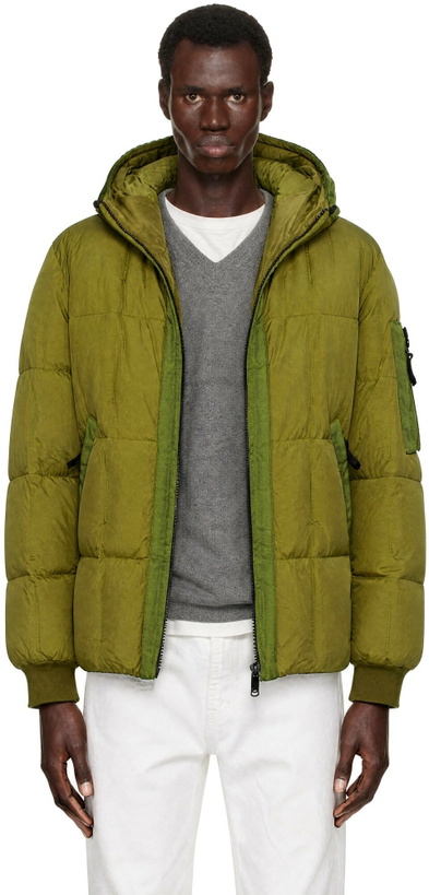Photo: Stone Island Green 4100034 Crinkle Reps NY Down Jacket