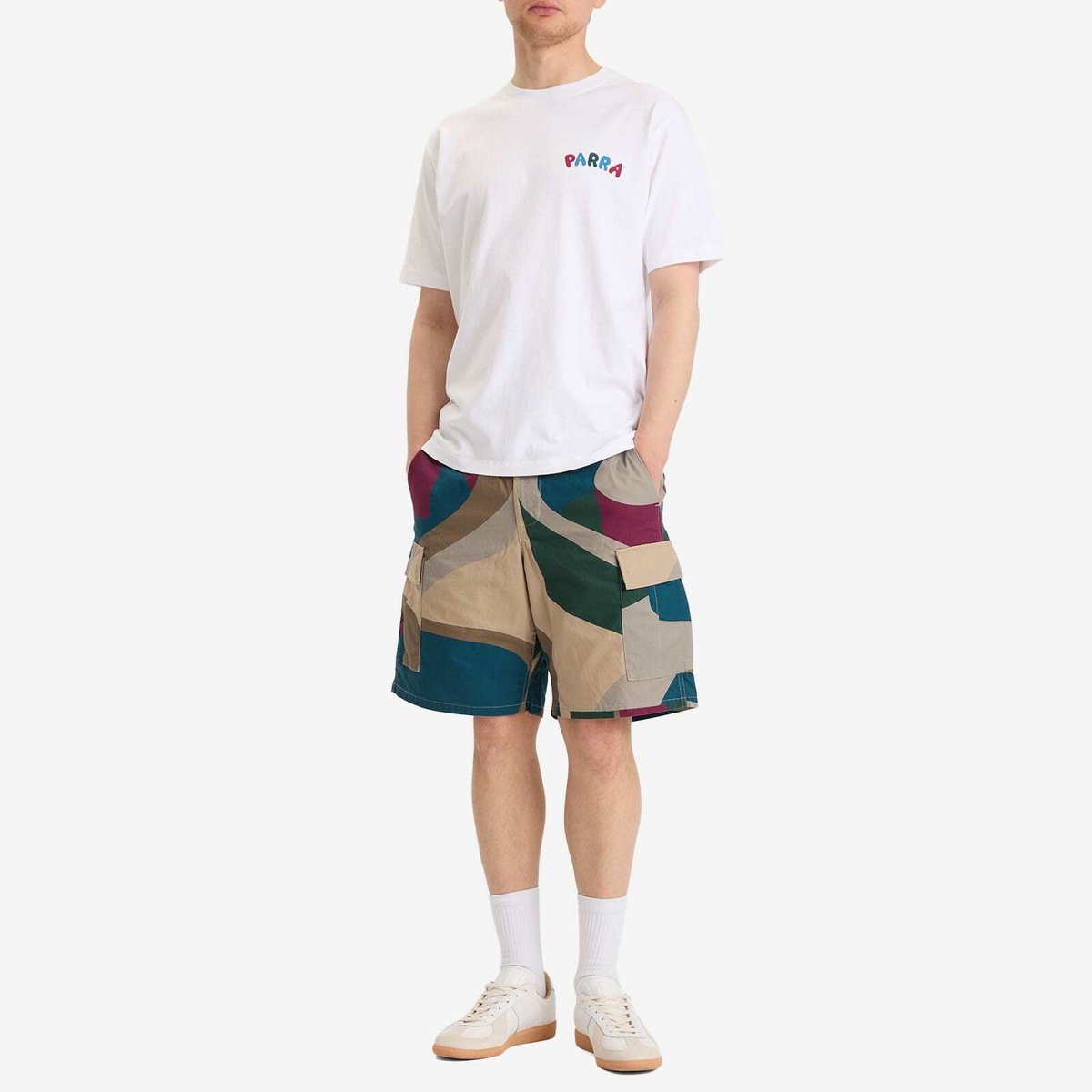 By Parra Men's The Wall Camo Shorts in Sand