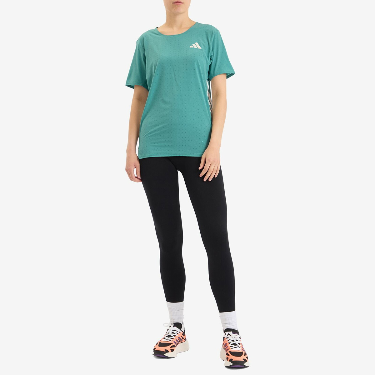Adidas Running adidas Adizero Running T-Shirt in Powder Teal