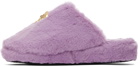 Versace Purple 'La Medusa' Slippers