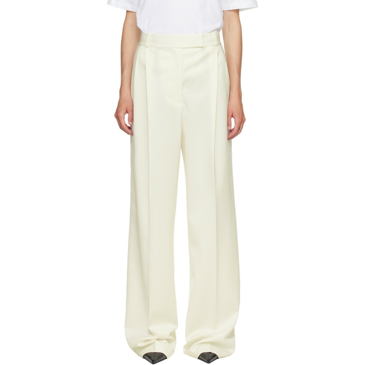 Photo: Róhe Off-White Mid-Waist Tailored Trousers