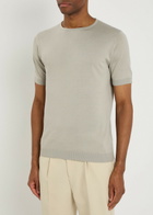 John Smedley Belden Fine-knit Cotton T-shirt Beige