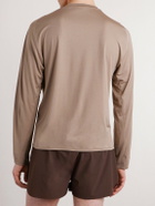 Portal - Lateral Peak Logo-Print Recycled-Jersey T-Shirt - Brown
