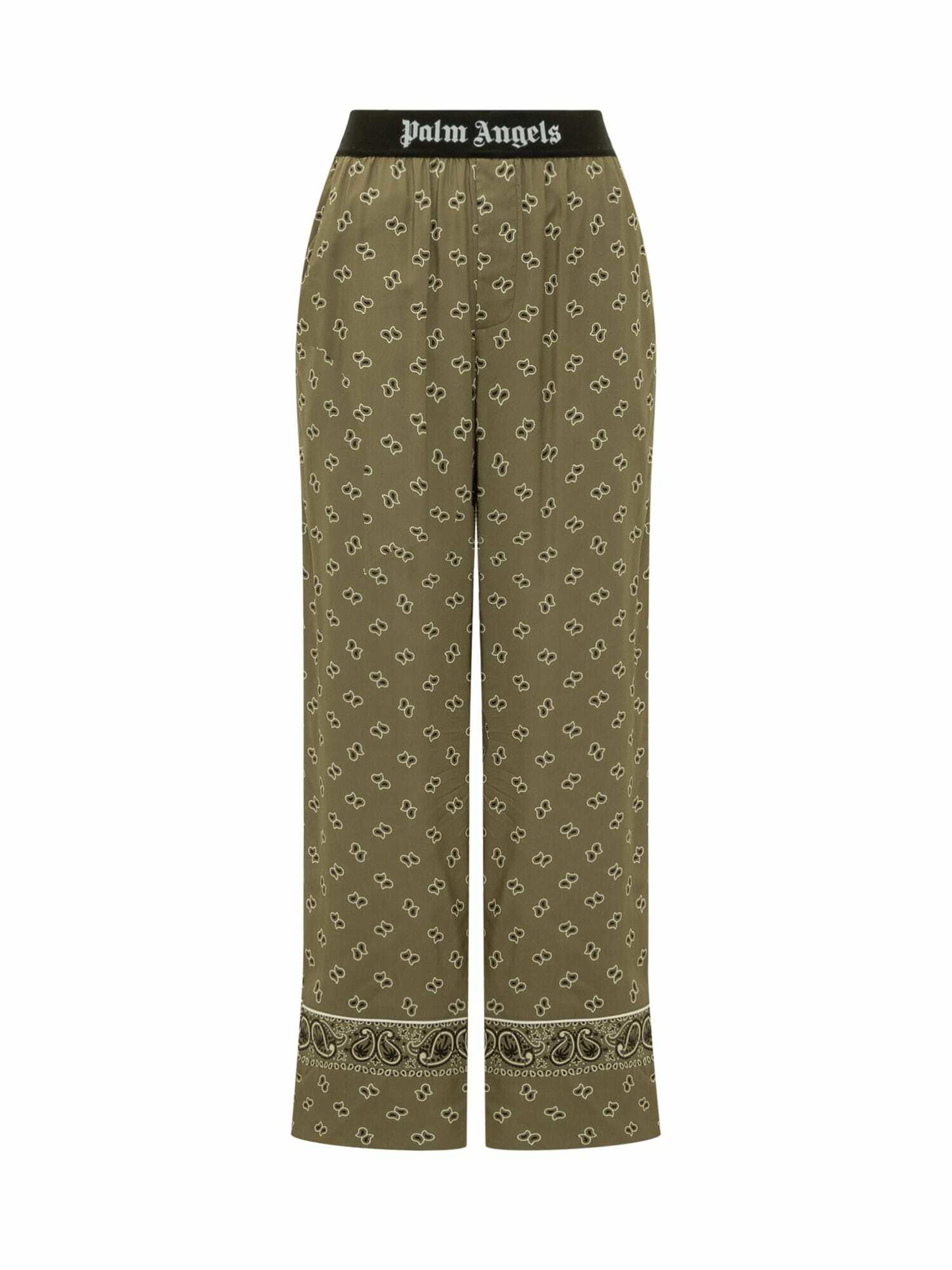 PALM ANGELS - Logo Lurex Flared Trousers Palm Angels