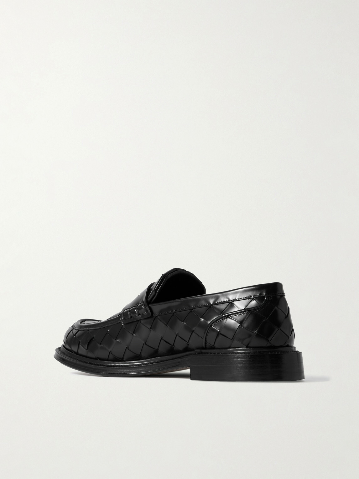 Bottega Veneta - James Woven Leather Penny Loafers - Black