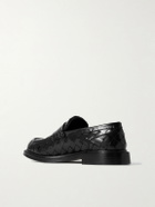 Bottega Veneta - James Woven Leather Penny Loafers - Black