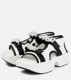 Cecilie Bahnsen - May embellished jacquard sandals