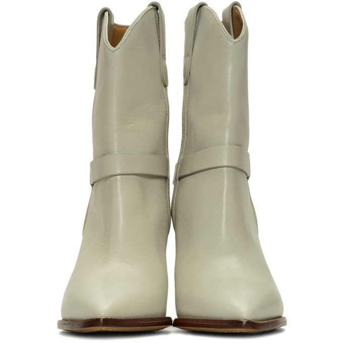 Isabel marant lamsy boots on sale white