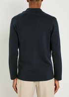 John Smedley Autry Merino Wool Cardigan Navy