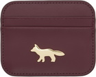 Maison Kitsuné Burgundy Edie Card Holder