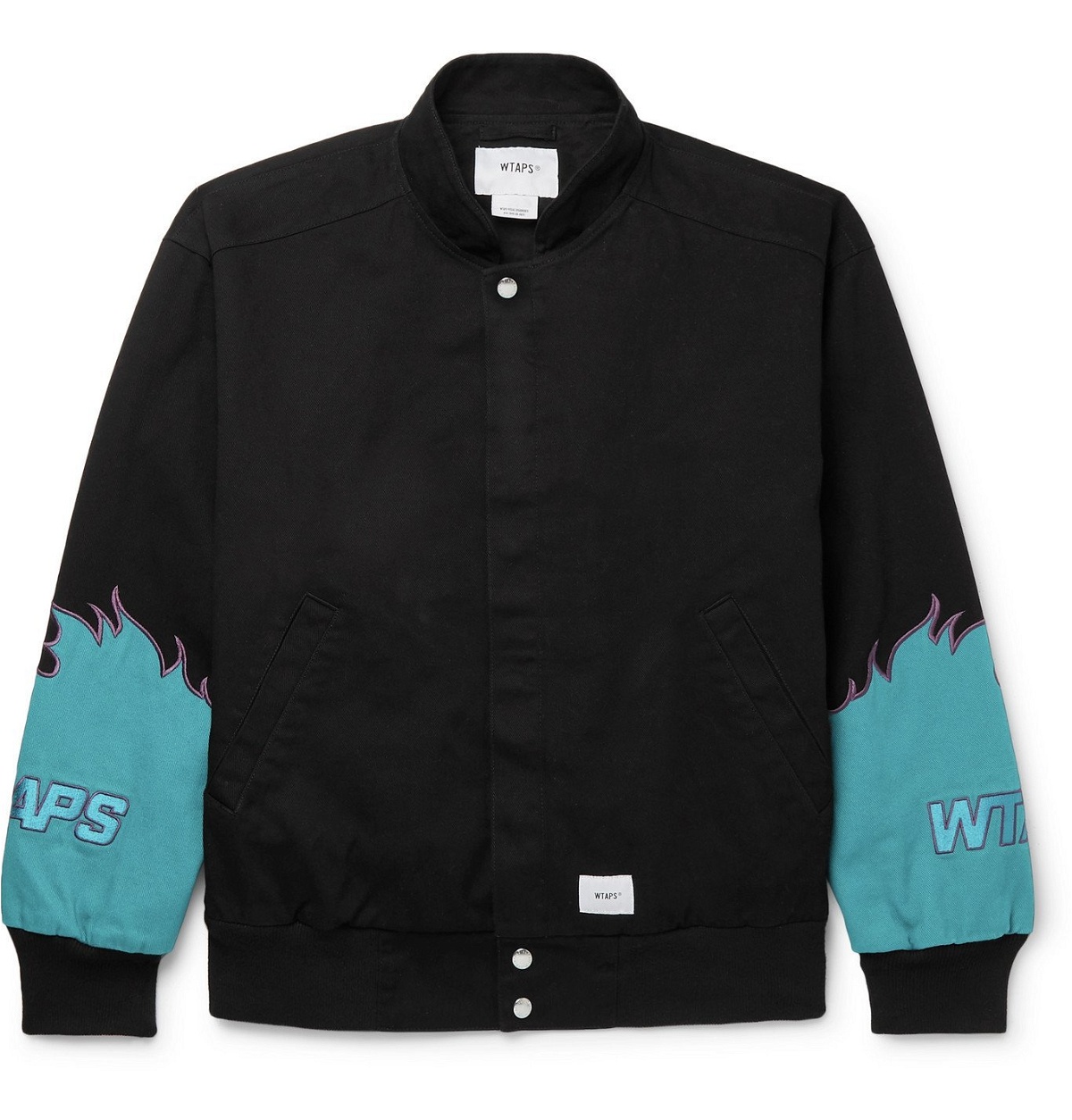 WTAPS - Drifters Logo-Appliquéd Cotton-Twill Bomber Jacket - Black 