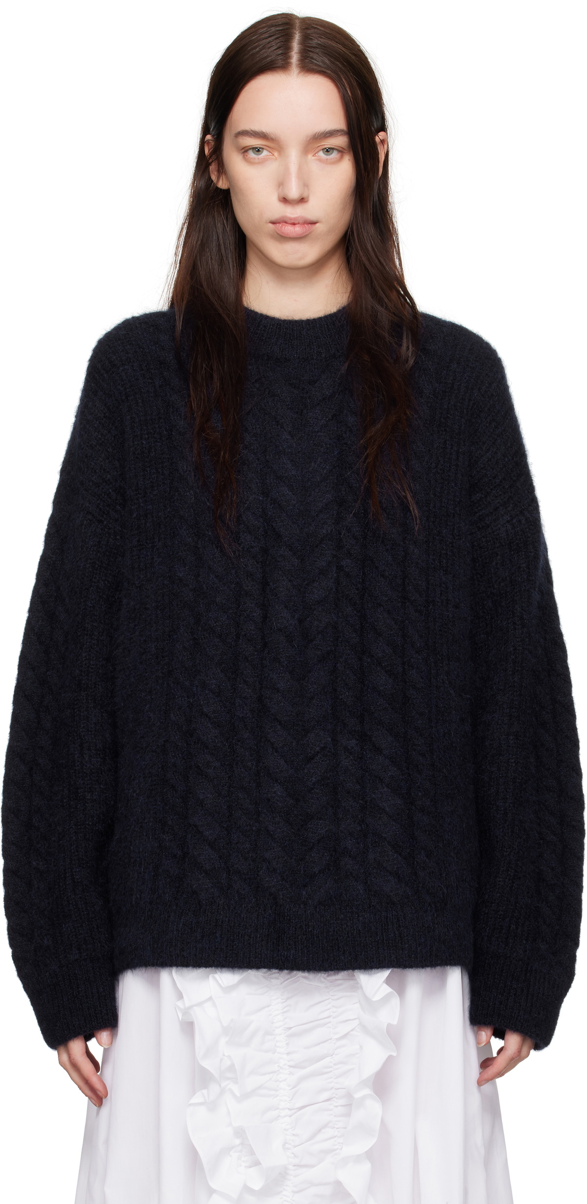 Cecilie Bahnsen Navy Anette Sweater